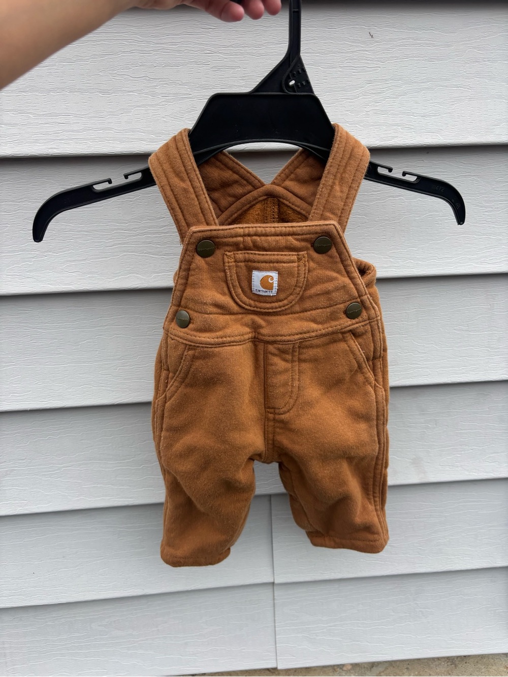 Carhartt Toddler Tan Brown Fleece Overalls
